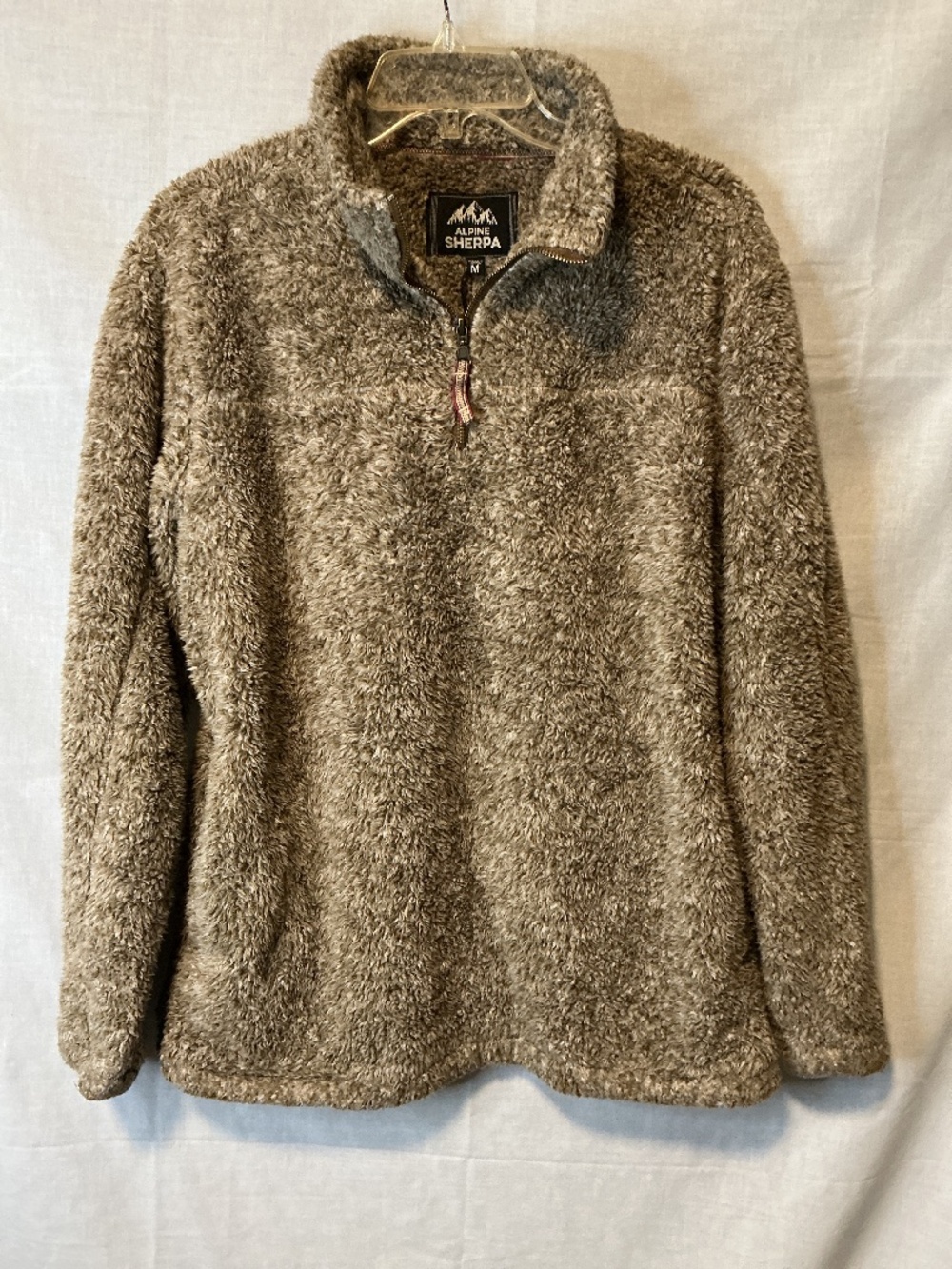 Alpine Sherpa Pullover Women’s Size Medium Grey White Very Warm and Cozy